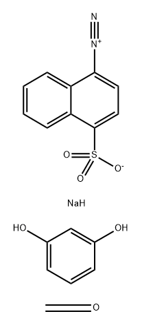 1-Naphthalenediazonium, 4-sulfo-, hydroxide, inner salt, reaction products with formaldehyde-resorcinol condensate, sodium salts Structure