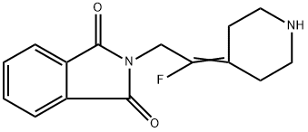 2-(2-Fluoro-2-(piperidin-4-ylidene)ethyl)isoindoline-1,3-dione Structure