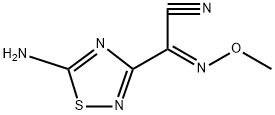 2-(5-amino-1,2,4-thiadiazol-3-yl)-(Z)-2-methoxyiminoacetonitrile 구조식 이미지