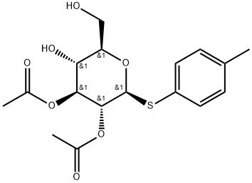 β-D-Glucopyranoside, 4-methylphenyl 1-thio-, 2,3-diacetate Structure