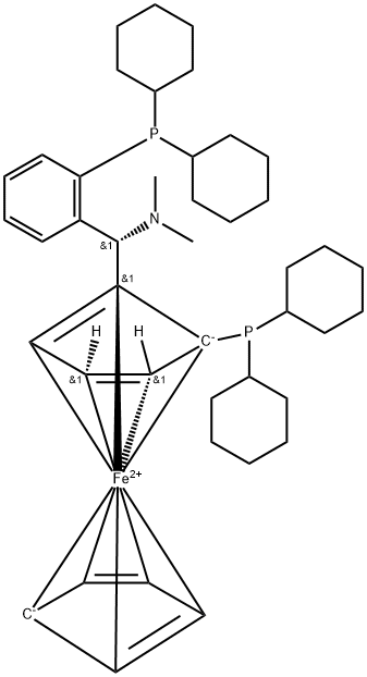 (R)-1-DICYCLOHEXYLPHOSPHINO-2-[(S)-<ALPHA>-(DIMETHYLAMINO)-2-(DICYCLOHEXYLPHOSPH Structure