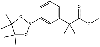 Benzeneacetic acid, α,α-dimethyl-3-(4,4,5,5-tetramethyl-1,3,2-dioxaborolan-2-yl)-, methyl ester Structure