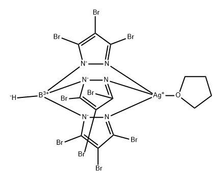 Silver, [hydrotris(3,4,5-tribromo-1H-pyrazolato-κN1)borato(1-)-κN2,κN2',κN2''](tetrahydrofuran)-, (T-4)- (9CI) Structure