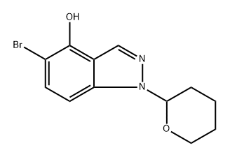 5-Bromo-1-(tetrahydro-pyran-2-yl)-1H-indazol-4-ol Structure