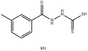 Benzoic acid, 3-methyl-, 2-(dithiocarboxy)hydrazide, potassium salt (1:1) Structure