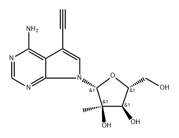 7-Ethynyl-7-deaza-2-C-Me-A Structure