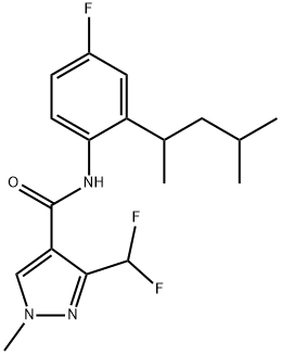 3-(Difluoromethyl)-N-[2-(1,3-dimethylbutyl)-4-fluorophenyl]-1-methyl-1H-pyrazole-4-carboxamide Structure