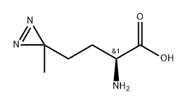 3H-Diazirine-3-butanoic acid, α-amino-3-methyl-, (αS)- Structure