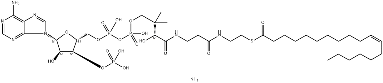 Coenzyme A, S-(11Z)-11-octadecenoate, triammonium salt (9CI) Structure