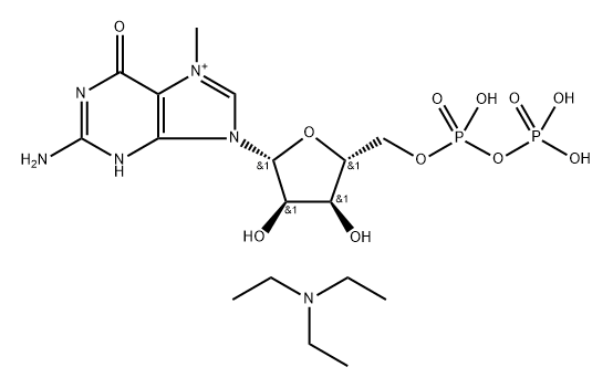 Guanosine 5'-(trihydrogen diphosphate), 7-methyl-, compd. with N,N-diethylethanamine (1:3) (9CI) Structure