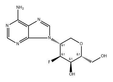 D-Altritol, 2-(6-amino-9H-purin-9-yl)-1,5-anhydro-2,3-dideoxy-3-fluoro- Structure