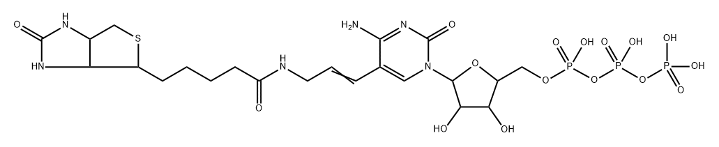 Biotin-5-cytidine-5'-triphosphate lithium salt - 1 mM aqueous solution Structure