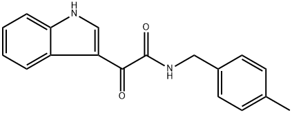 1H-Indole-3-acetamide, N-[(4-methylphenyl)methyl]-α-oxo- Structure