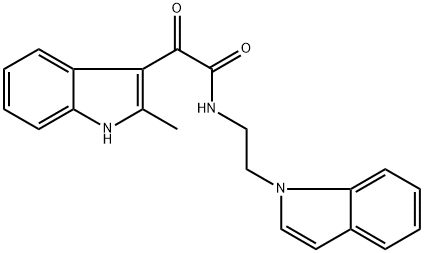 1H-Indole-3-acetamide, N-[2-(1H-indol-1-yl)ethyl]-2-methyl-α-oxo- Structure