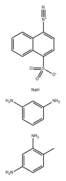 1-Naphthalenediazonium, 4-sulfo-, hydroxide, inner salt, reaction products with 4-methyl-1,3-benzenediamine and m-phenylenediamine, sodium salts Structure