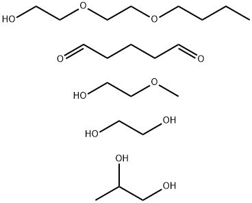 Pentanedial, reaction products with 2-(2-butoxyethoxy)ethanol, ethylene glycol, 2-methoxyethanol and propylene glycol Structure