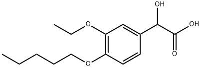 Benzeneacetic acid, 3-ethoxy-α-hydroxy-4-(pentyloxy)- 구조식 이미지