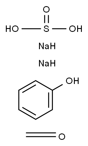 Sulfurous acid, monosodium salt, reaction products with formaldehyde and phenol, sodium salts 구조식 이미지