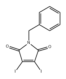 1-Benzyl-3,4-diiodo-1H-pyrrole-2,5-dione Structure