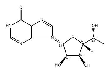 9-(6'-deoxy-beta-D-allofuranosyl)hypoxanthine 구조식 이미지
