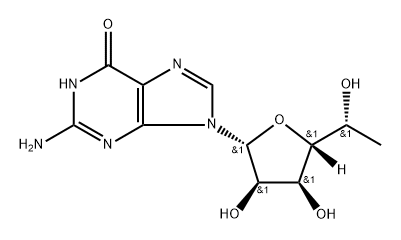 9-(6'-deoxy-beta-D-allofuranosyl)guanine 구조식 이미지