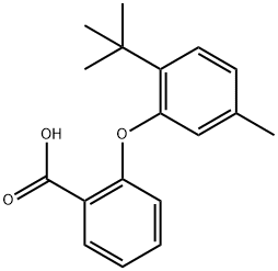 2-[2-(1,1-Dimethylethyl)-5-methylphenoxy]benzoic acid 구조식 이미지