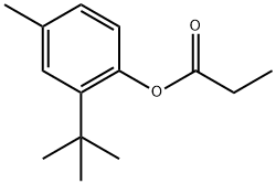 Phenol, 2-(1,1-dimethylethyl)-4-methyl-, 1-propanoate Structure