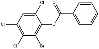 Phenol, 2-bromo-3,4,6-trichloro-, 1-benzoate Structure