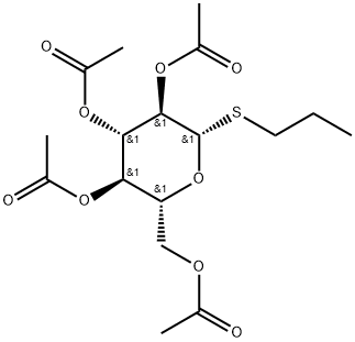 n-propyl 2,3,4,6-tetra-O-acetyl-1-thio-β-D-glucopyranoside Structure