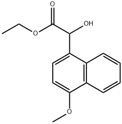 Ethyl α-hydroxy-4-methoxy-1-naphthaleneacetate Structure