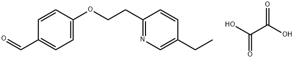Benzaldehyde, 4-[2-(5-ethyl-2-pyridinyl)ethoxy]-, ethanedioate (1:1) Structure