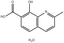 8-Hydroxy-2-methylquinoline-7-carboxylic acid hydrate 구조식 이미지