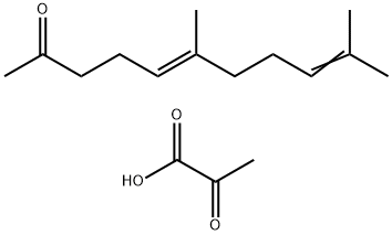 Propanoic acid, 2-oxo-, reaction products with (E)-6,10-dimethyl-5,9-undecadien-2-one Structure