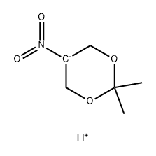 1,3-Dioxane, 2,2-dimethyl-5-nitro-, ion(1-), lithium (1:1) Structure