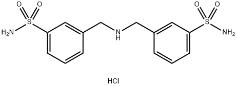 3-({[(3-sulfamoylphenyl)methyl]amino}methyl)benzene-1-sulfonamide hydrochloride 구조식 이미지