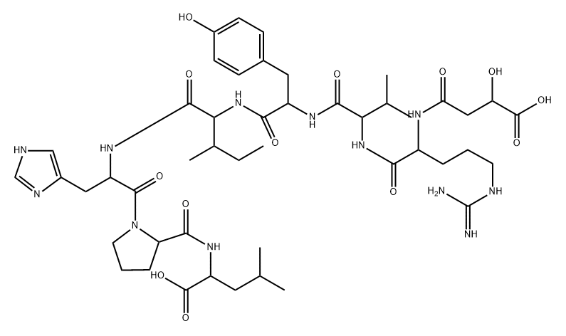 angiotensin II, 1-malyl-Leu(8)- Structure