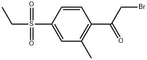 2-Bromo-1-[4-(ethylsulfonyl)-2-methylphenyl]ethanone Structure