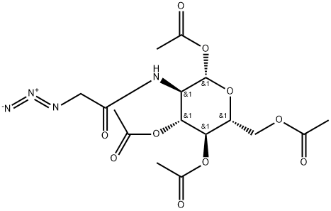 1,3,4,6-Tetra-O-acetyl-2-deoxy-2-[(2-azidoacetyl)amino]-β-D-glucopyranose 구조식 이미지
