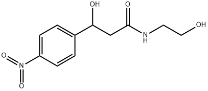 3-hydroxy-N-(2-hydroxyethyl)-3-(4-nitrophenyl)propanamide Structure