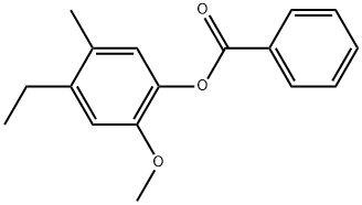 4-ethyl-2-methoxy-5-methylphenyl benzoate Structure