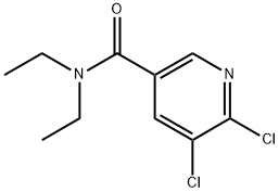 5,6-dichloro-N,N-diethylnicotinamide Structure