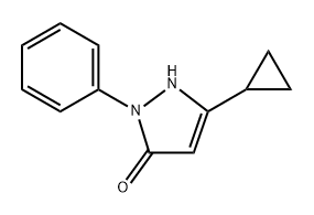 5-cyclopropyl-2-phenyl-1,2-dihydro-3H-pyrazol-3-one Structure