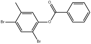 Phenol, 2,4-dibromo-5-methyl-, 1-benzoate Structure