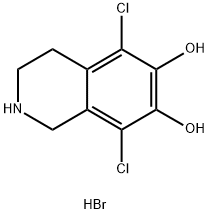 5,8-Dichloro-1,2,3,4-tetrahydroisoquinoline-6,7-diol hydrobromide Structure