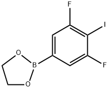 1,3,2-Dioxaborolane, 2-(3,5-difluoro-4-iodophenyl)- Structure