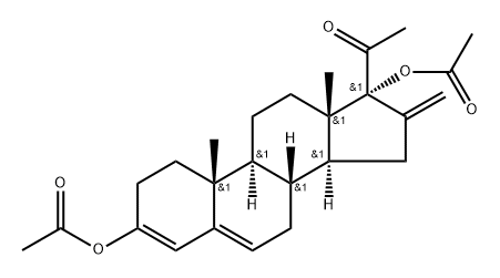 17a-acetyloxy-16-methylenepregna-4-ene-3,20-dione Structure