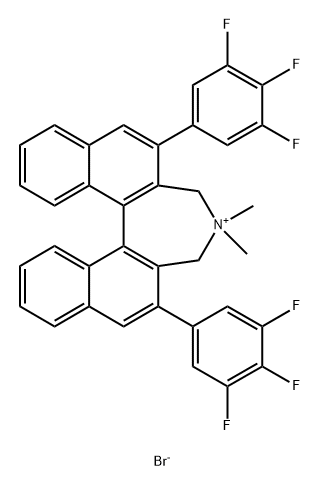 3H-Dinaphth[2,1-c:1',2'-e]azepinium, 4,5-dihydro-4,4-dimethyl-2,6-bis(3,4,5-trifluorophenyl)-, bromide, (11bR)- (9CI) Structure