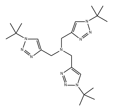 1H-1,2,3-Triazole-4-methanamine, 1-(1,1-dimethylethyl)-N,N-bis[[1-(1,1-dimethylethyl)-1H-1,2,3-triazol-4-yl]methyl]- 구조식 이미지