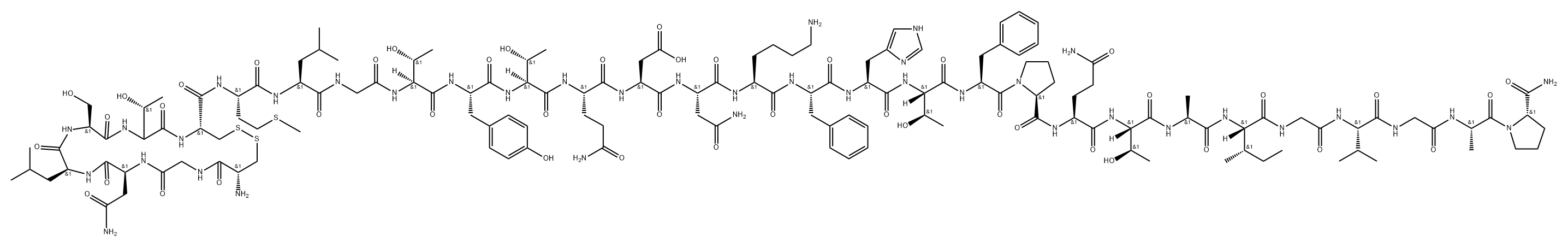 calcitonin, human, des-Phe(16)- Structure