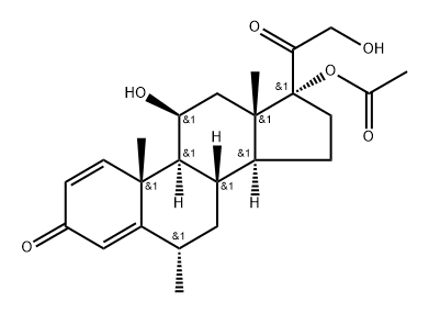 17-O-Acetyl-6-methylprednisolone Structure